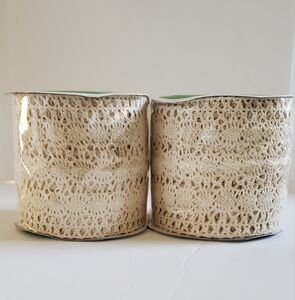 Walmart Wide Crochet Trim for Sewing or Crafts 4" x 3 yards 2 spools Total 6 yds
